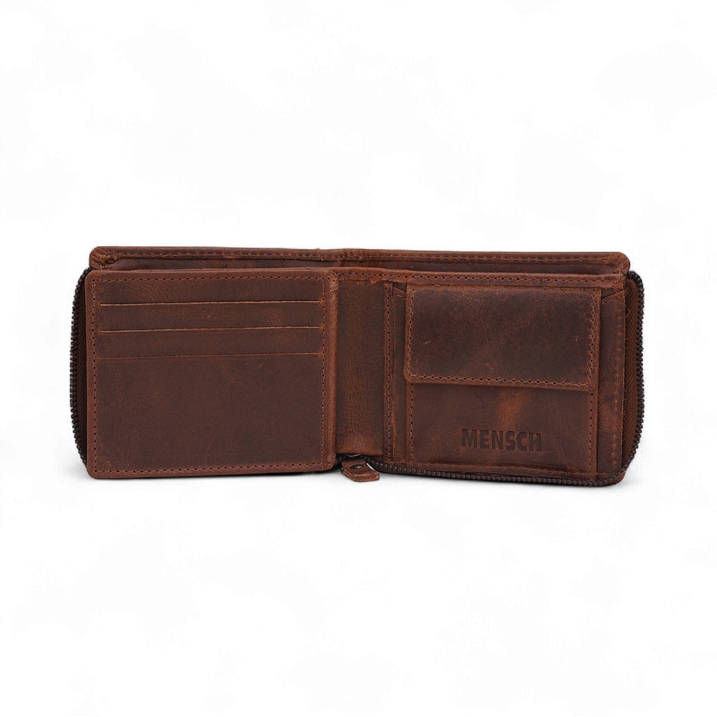 MENSCH® Vanguard Genuine Leather Bifold Wallet for Men