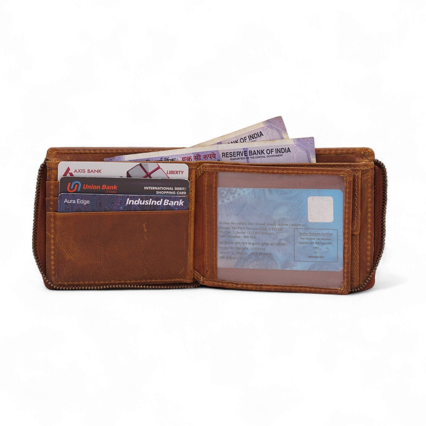MENSCH® Vanguard Genuine Leather Bifold Wallet for Men