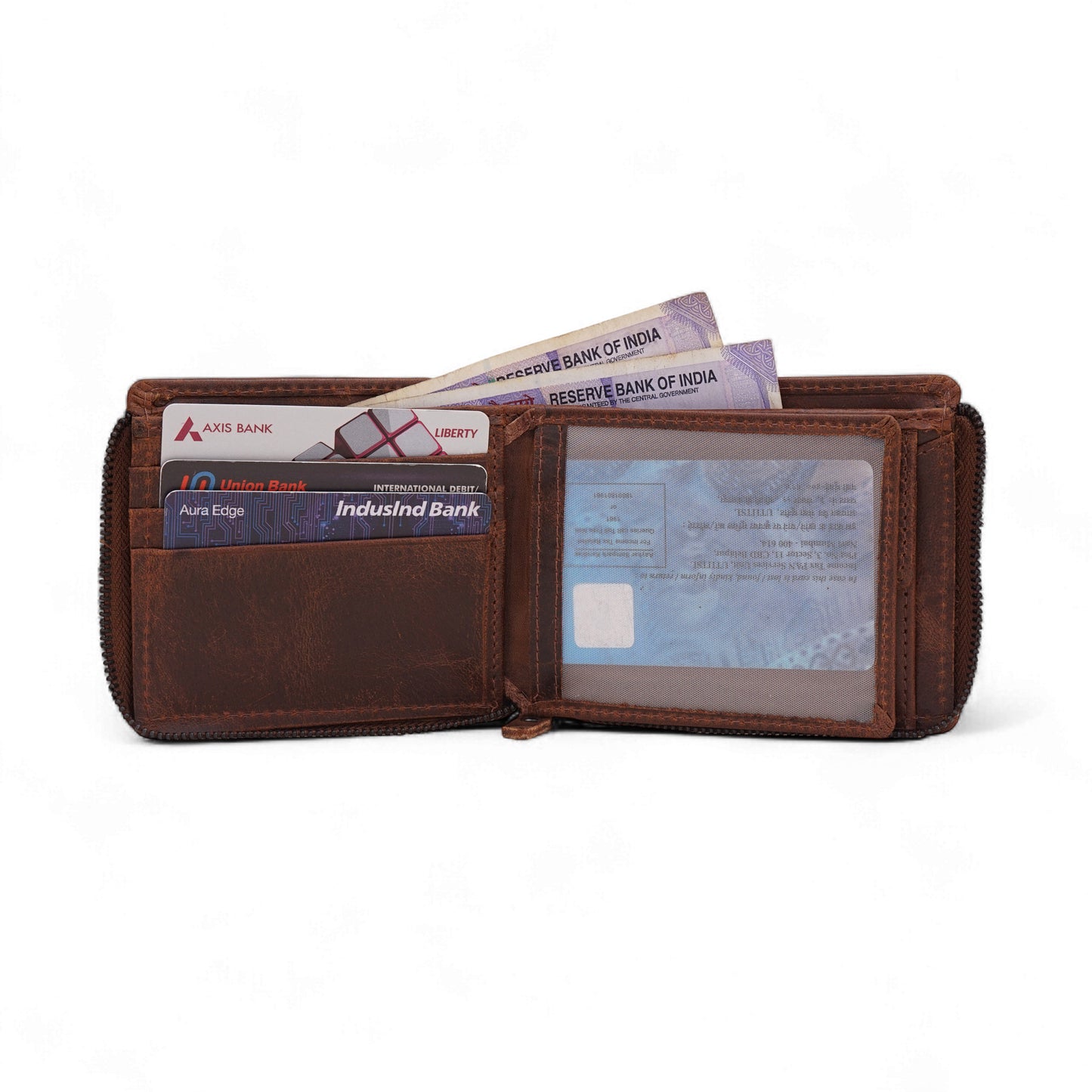 MENSCH® Vanguard Genuine Leather Bifold Wallet for Men