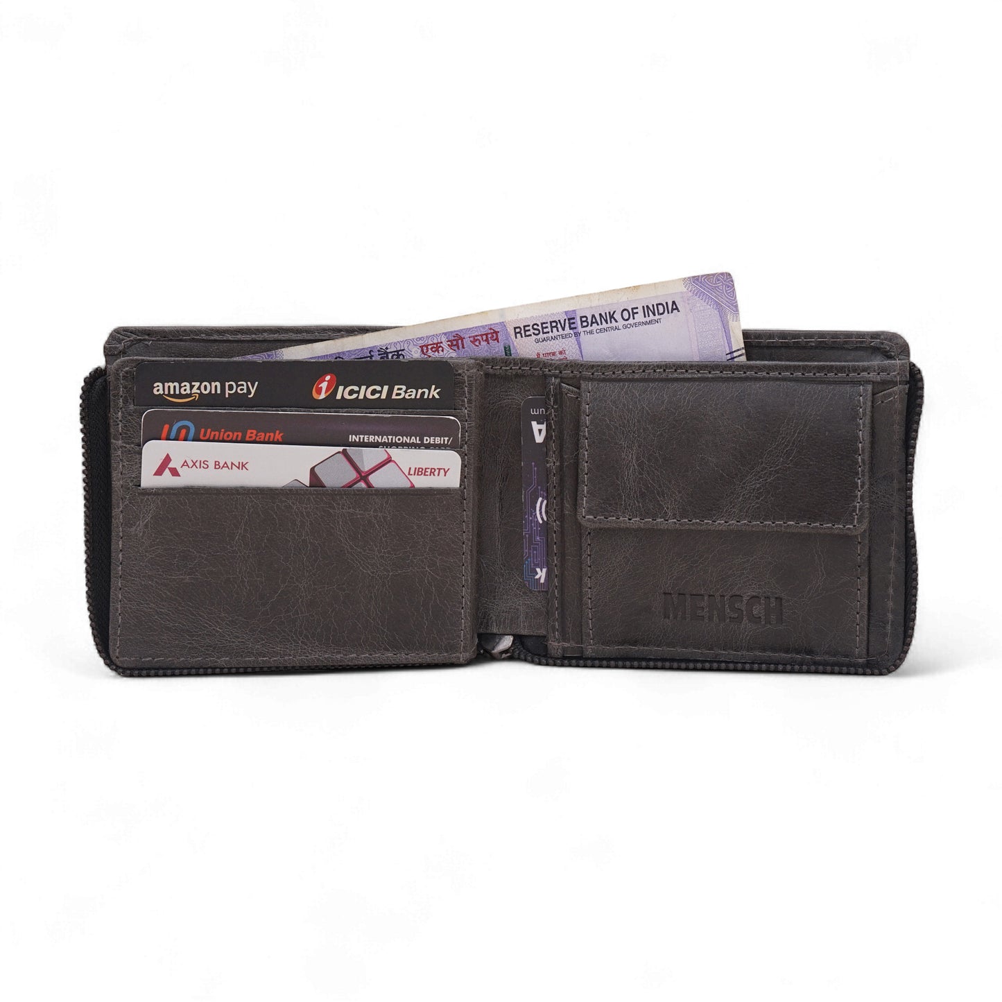 MENSCH® Vanguard Genuine Leather Bifold Wallet for Men