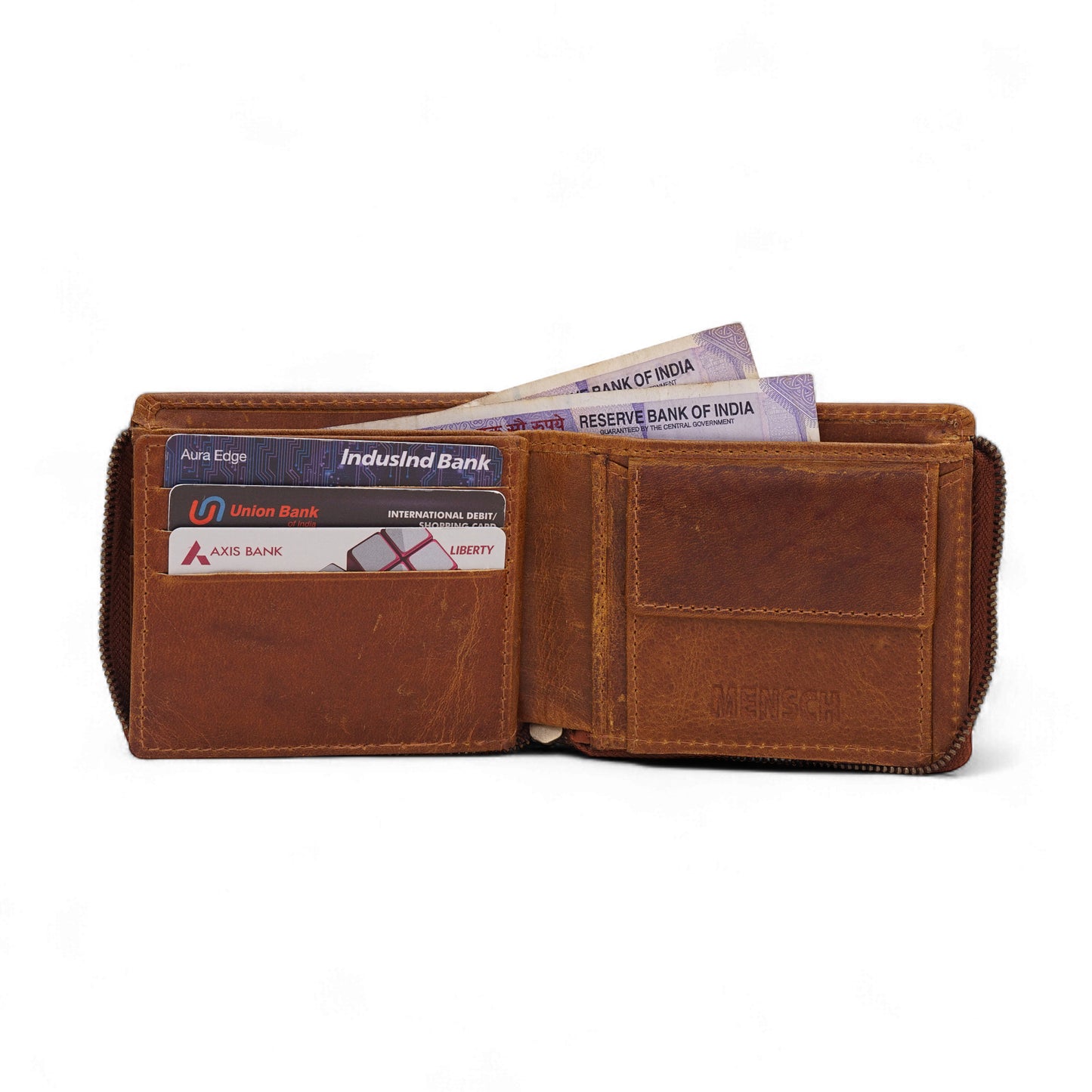 MENSCH® Vanguard Genuine Leather Bifold Wallet for Men