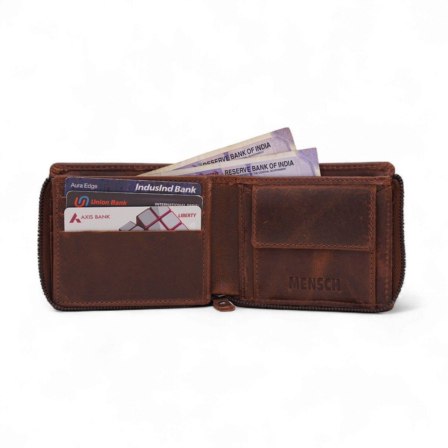 MENSCH® Vanguard Genuine Leather Bifold Wallet for Men