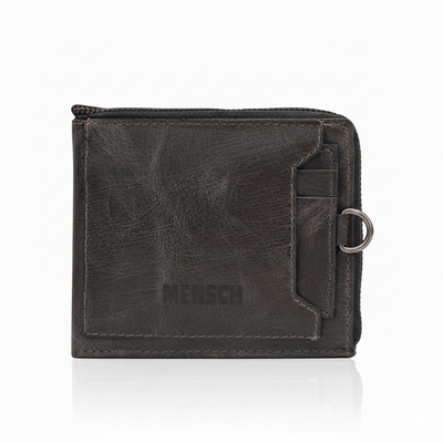 MENSCH® Genuine Leather RFID-Blocking Bifold Wallet for Men