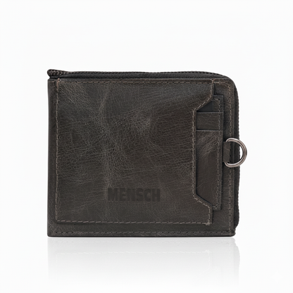 MENSCH® Genuine Leather RFID-Blocking Bifold Wallet for Men