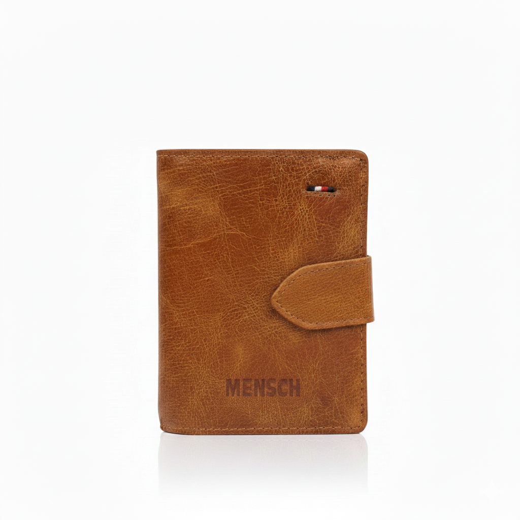 MENSCH® Genuine Leather Bifold Wallet for Men