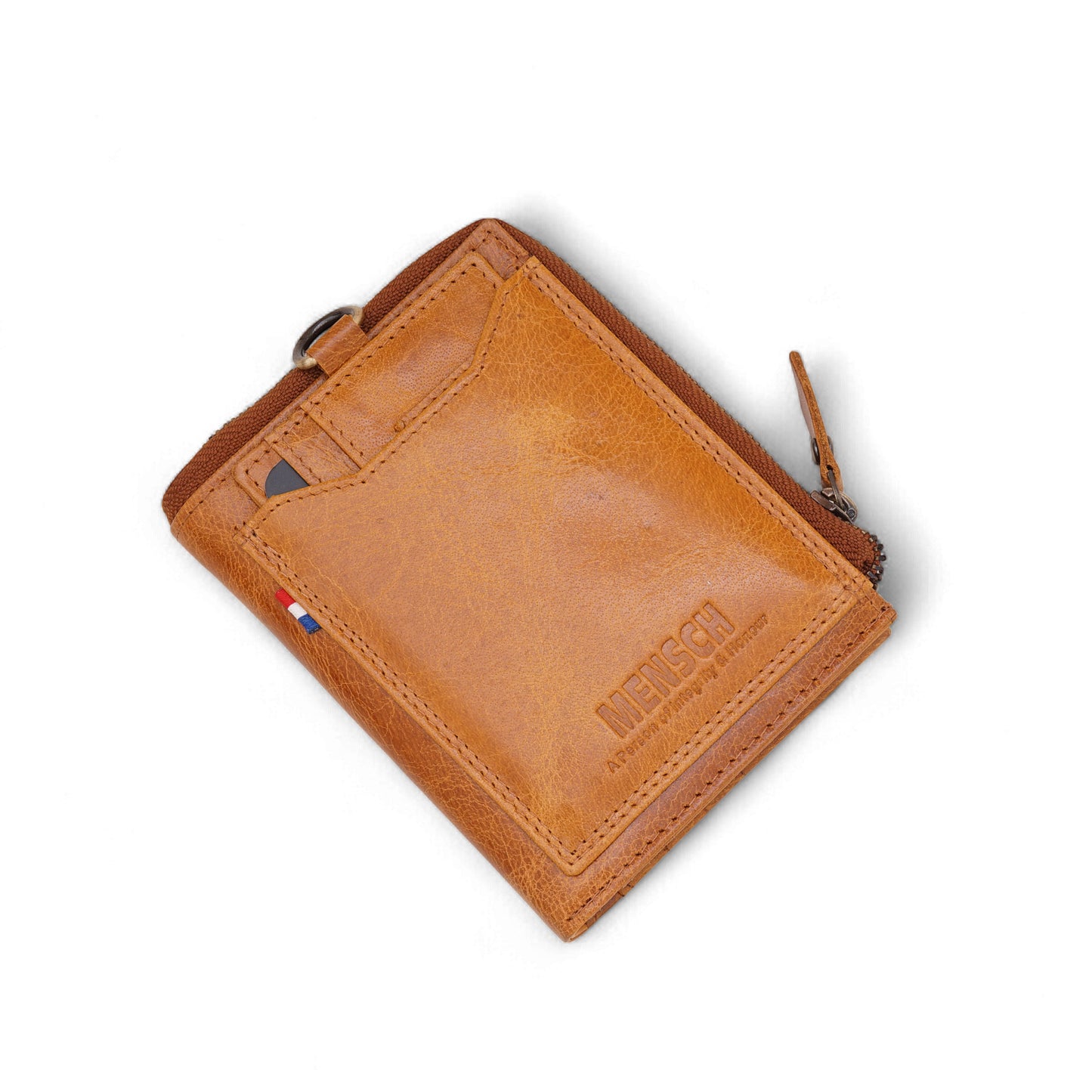 MENSCH® Genuine Leather RFID-Protected Bifold Wallet for Men with Detachable Card Holder
