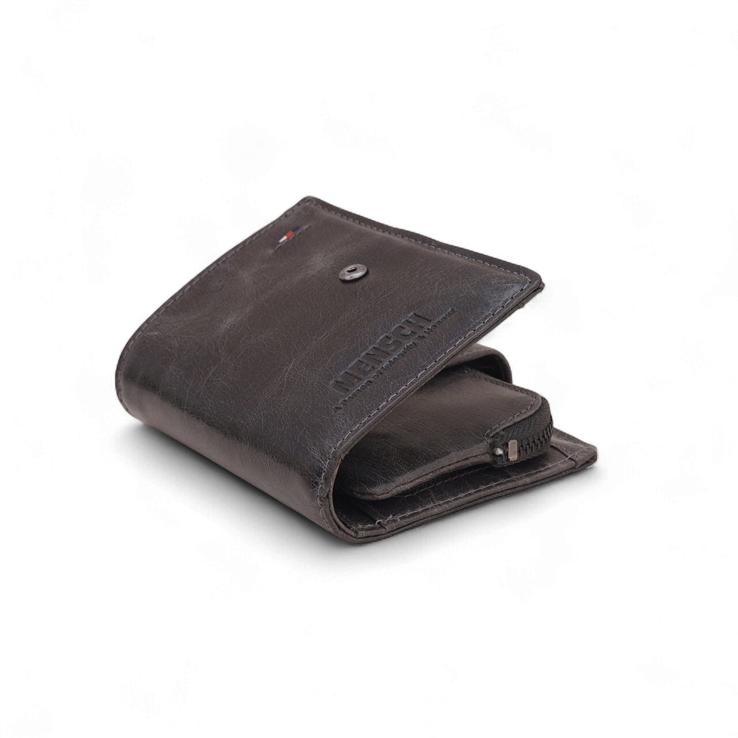 MENSCH® Genuine Leather Bifold Wallet for Men