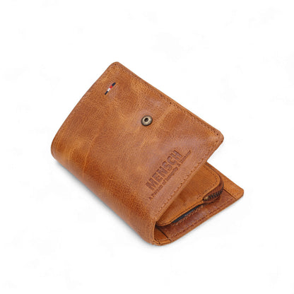 MENSCH® Genuine Leather Bifold Wallet for Men