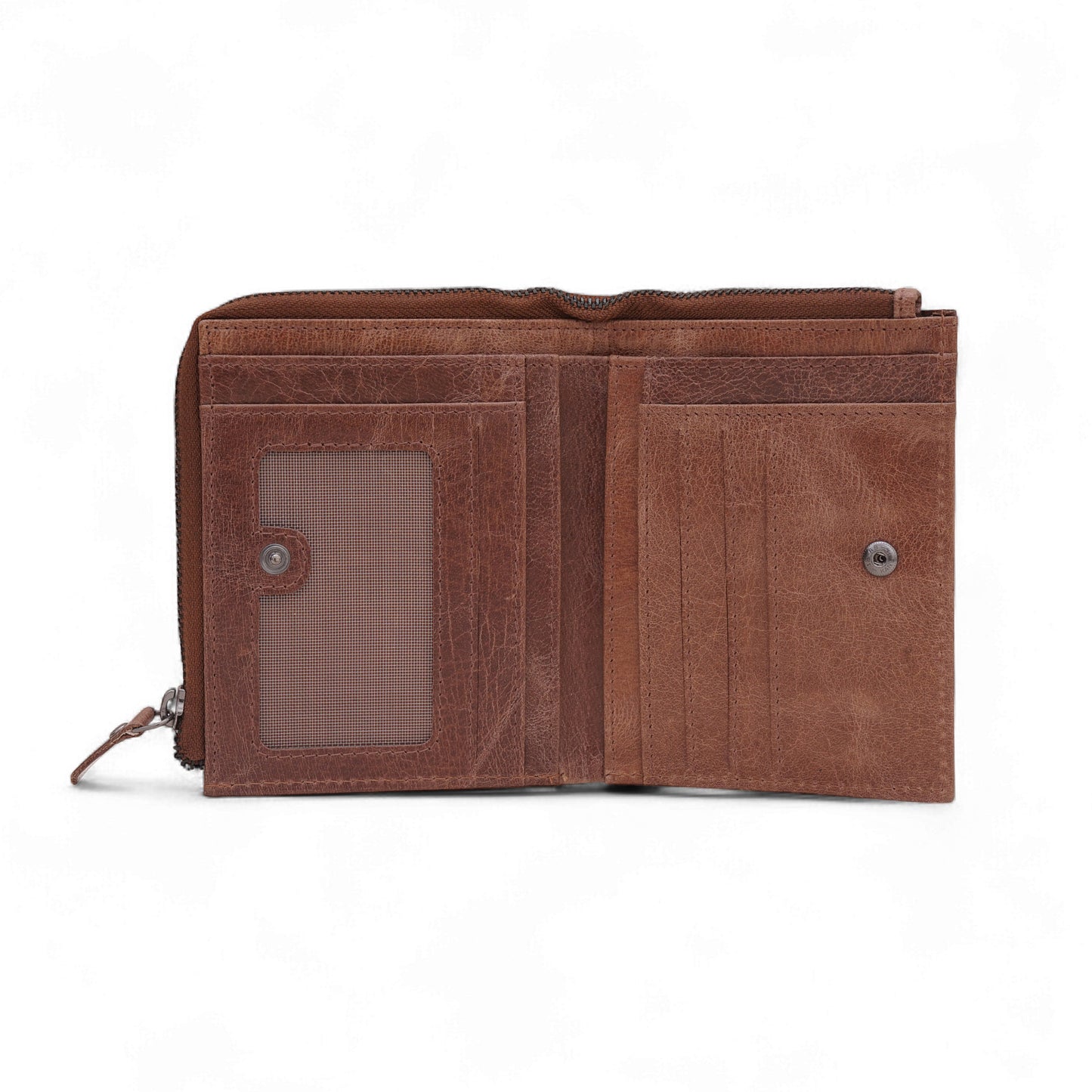 MENSCH® Genuine Leather RFID-Protected Bifold Wallet for Men with Detachable Card Holder