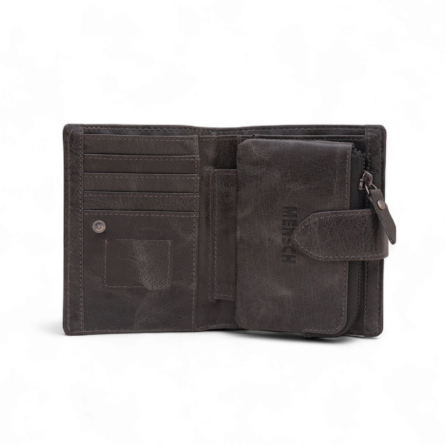 MENSCH® Genuine Leather Bifold Wallet for Men