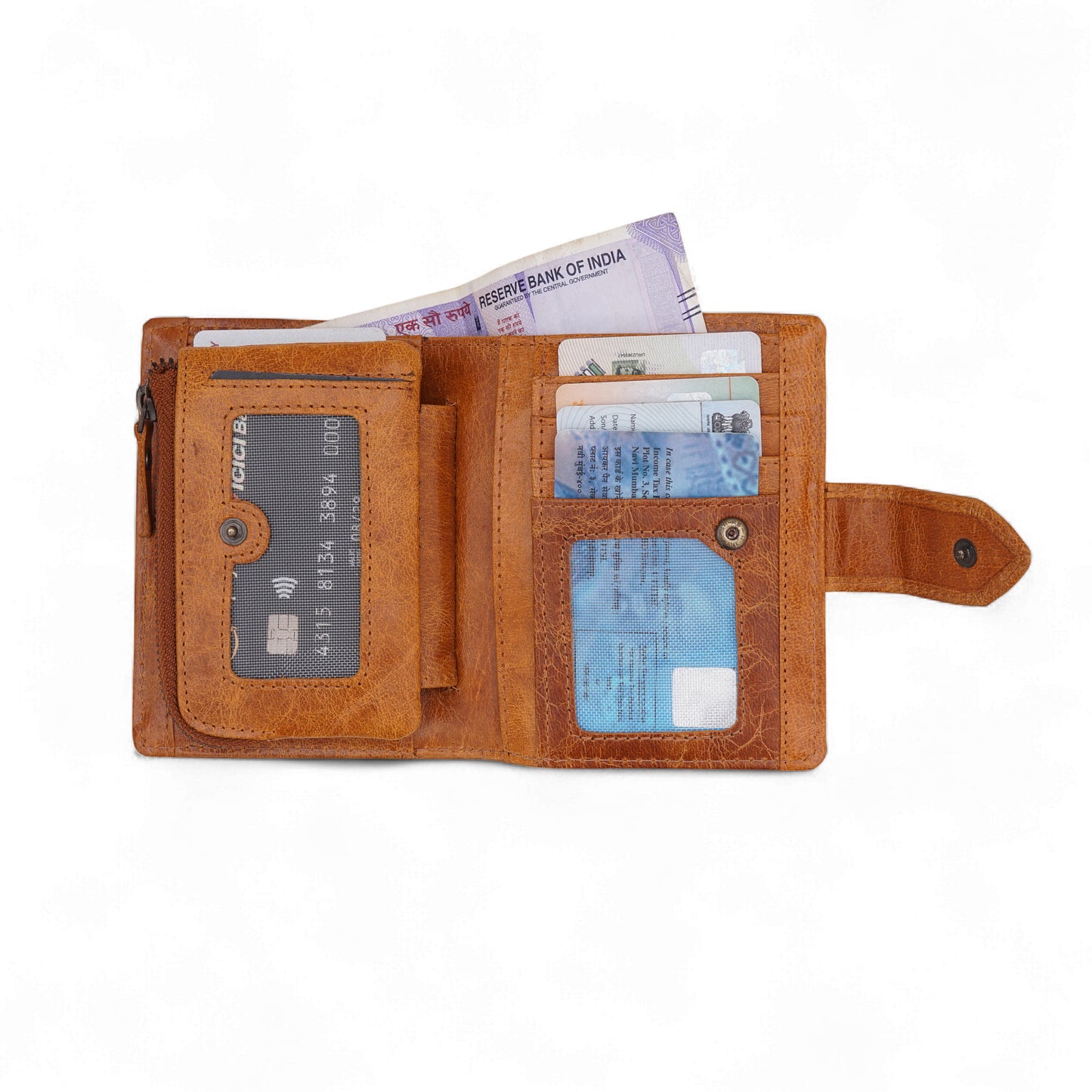 MENSCH® Genuine Leather Bifold Wallet for Men
