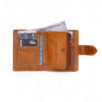 MENSCH® Genuine Leather Bifold Wallet for Men