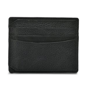 TC - 996 Full Grain Leather Card Holder Side Flap Tich Lock (black)