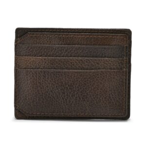 TC - 996 Full Grain Leather Card Holder Side Flap Tich Lock  (brown)