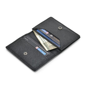 SS Men & Women Business Cardholder Pouch , Secure Lock (Black)