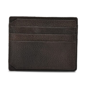 TC - 996 Full Grain Leather Card Holder Side Flap Tich Lock (D.Brown)