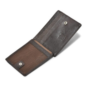 TC - 996 Full Grain Leather Card Holder Side Flap Tich Lock (D.Brown)