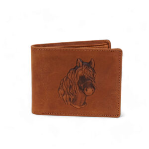 AK-ALFW-5399  Horse Embossed Genuine Leather Vintage Wallet For Men With RFID Protected (Brown)