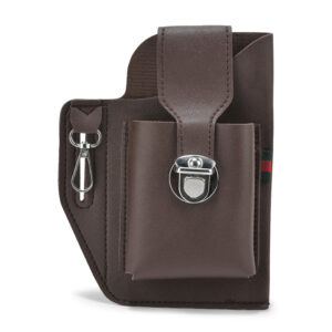 TC-887 Artificial Leather Belt Mobile Holster , Belt Pouch With Single Belt Loop (BRN)