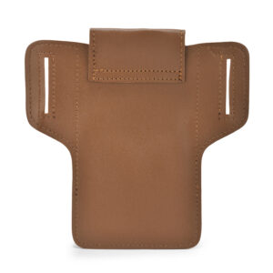 TC-010 Artificial Leather Mobile Holster With Double Belt Loop , Belt Pouch (TAN)