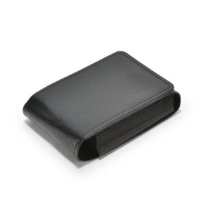 TC-07 Artificial Leather Album Card Holder Secure Flap Tich Lock Vertical Shape  (BLK)