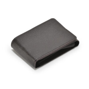 TC-07 Artificial Leather Album Card Holder Secure Flap Tich Lock Vertical Shape (BRN)