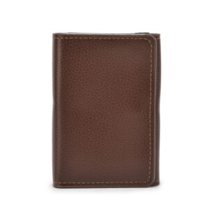 TC-06 Artificial Leather Album Card Holder Secure Flap Tich Lock Horizontal Shape (TAN)