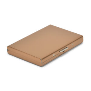 6 Slots | RFID Protected | Metal Credit Card Holder Wallet for Men & Women (Rose Gold)