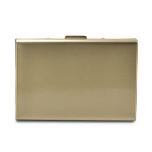 6 Slots | RFID Protected | Metal Credit Card Holder Wallet for Men & Women (Gold)