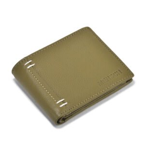 NRSC-12 Men's Leather Wallet Bunai Flap , Coin Pocket , Full Grain Leather (Green)