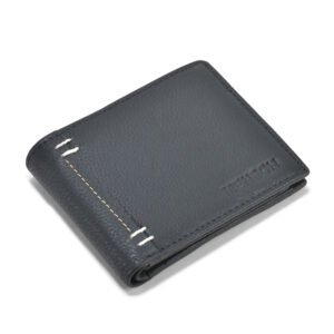 NRSC-12 Men's Leather Wallet Bunai Flap , Coin Pocket , Full Grain Leather (Blue)