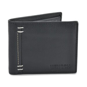 NRSC-12 Men's Leather Wallet Bunai Flap , Coin Pocket , Full Grain Leather (Blue)