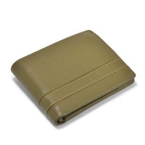 NRSC-12.2 Men's Leather Wallet , RIB , Upper Flap , Coin Pocket , Full Grain's Leather (Green)