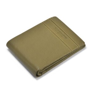 NRSC-12.1 Men's Leather Wallet , RIB , Upper Flap , Full Grain's Leather (Green)