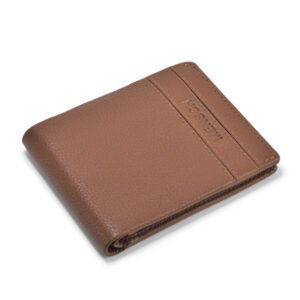 NRSC-12.1 Men's Leather Wallet , RIB , Upper Flap , Full Grain's Leather (Tan)