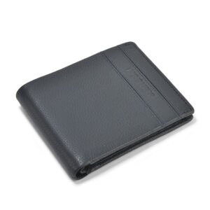 NRSC-12.1 Men's Leather Wallet , RIB , Upper Flap , Full Grain's Leather (Blue)