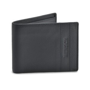 NRSC-12.1 Men's Leather Wallet , RIB , Upper Flap , Full Grain's Leather (Blue)