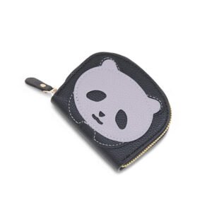 MENSCH |  Adorable Panda Design Cardholder Wallet (BLACK/PURPLE)