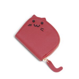 Adorable Cat Card Holder – Purr-fectly Organized! 🐱✨ (RED)