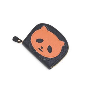 MENSCH |  Adorable Panda Design Cardholder Wallet (BLACK/ORANGE)