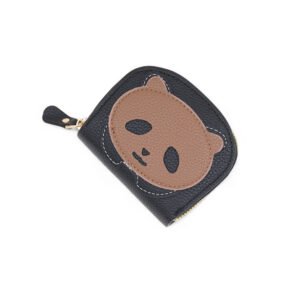 MENSCH |  Adorable Panda Design Cardholder Wallet (BLACK/BROWN)